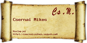 Csernai Mikes névjegykártya